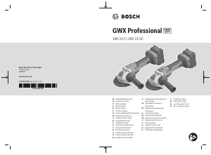 كتيب بوش GWX 18V-15 SC زاوية طاحونة