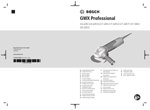 사용 설명서 보쉬 GWX 17-125 T 앵글 그라인더