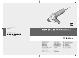 Bedienungsanleitung Bosch GWX 15-125 PS Winkelschleifer