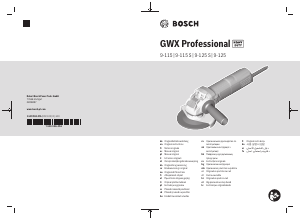 Manual Bosch GWX 9-115 S Angle Grinder