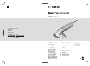 Käyttöohje Bosch GWX 10-125 Kulmahiomakone