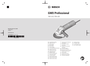 Bruksanvisning Bosch GWX 750-125 Vinkelsliper