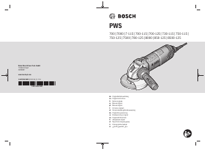 Bedienungsanleitung Bosch PWS 8500-125 Winkelschleifer