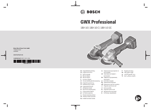 Käyttöohje Bosch GWX 18V-10 Kulmahiomakone
