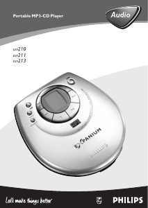 Mode d’emploi Philips EXP211 Lecteur CD portable