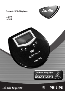 Mode d’emploi Philips EXP503 Lecteur CD portable