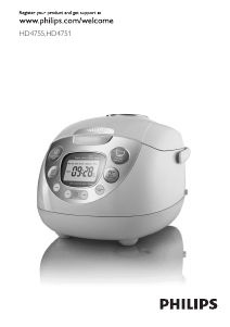 Manual Philips HD4751 Rice Cooker