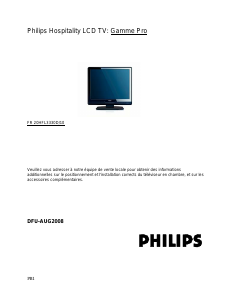 Mode d’emploi Philips 20HFL3330D Téléviseur LCD