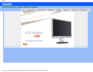 Mode d’emploi Philips 19B1AS Moniteur LCD