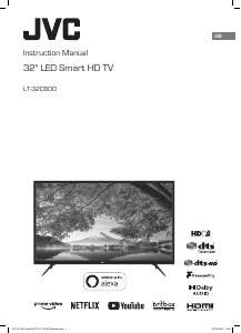 Manual JVC LT-32C600 LED Television