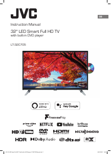 Manual JVC LT-32C705 LED Television