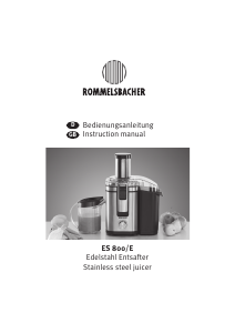Manual Rommelsbacher ES 800 Juicer