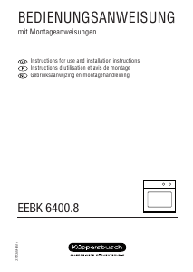 Bedienungsanleitung Küppersbusch EEBK 6400.8 PWX Backofen
