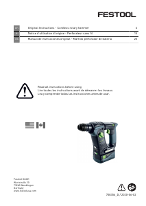 Manual Festool BHC 18 Li-Basic Rotary Hammer