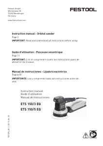 Manual Festool ETS 150/3 EQ-Plus Random Orbital Sander