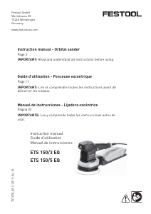 Manual de uso Festool ETS 150/5 EQ-Plus Lijadora excéntrica