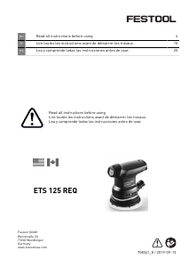 Manual Festool ETS 125 REQ-Plus Random Orbital Sander