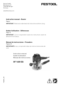 Mode d’emploi Festool OF 1400 EQ-F-Plus Défonceuse multifonction