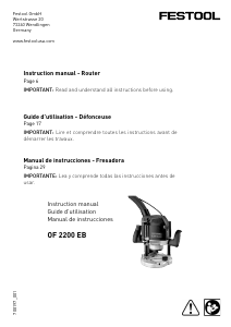 Manual de uso Festool OF 2200 EB-F-Plus Fresadora de superficie