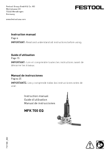 Manual de uso Festool MFK 700 EQ-Set Fresadora de superficie