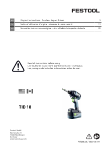 Handleiding Festool TID 18-Basic Schroefmachine