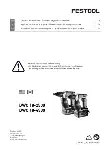Manual de uso Festool DWC 18-4500 Li-Basic Atornillador