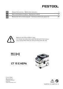 Mode d’emploi Festool CT 15 HEPA Aspirateur