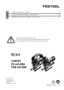 Manual de uso Festool PSB 420 EBQ-Plus Sierra de calar