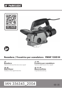 Manuale Parkside PMNF 1350 E4 Fresatrice per scanalature