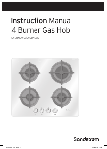 Handleiding Sandstrøm S4GONGB13 Kookplaat