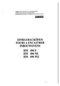 Mode d’emploi Zanussi HM496NE Cuisinière