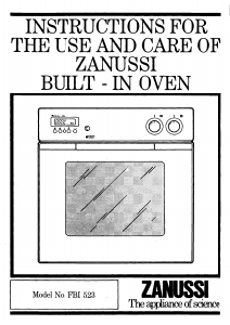 Handleiding Zanussi FBI523/A Oven