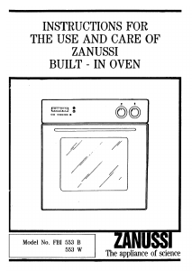 Handleiding Zanussi FBI553W Oven