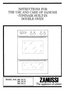 Bruksanvisning Zanussi FBI783X Ugn