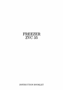 Manual Zanussi ZVC 35 Freezer