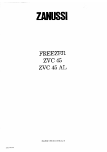 Manual Zanussi ZVC 45 AL Freezer