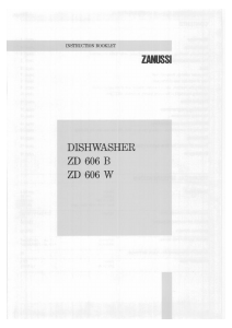 Manual Zanussi ZD606B Dishwasher