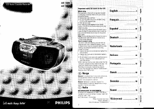 Bedienungsanleitung Philips AZ1005 Stereoanlage