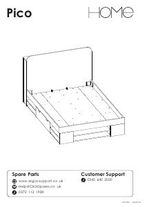 Manual Habitat Pico Bed Frame