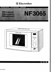 Bruksanvisning Electrolux NF3040 Mikrovågsugn