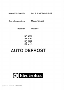 Mode d’emploi Electrolux NF4080 Micro-onde