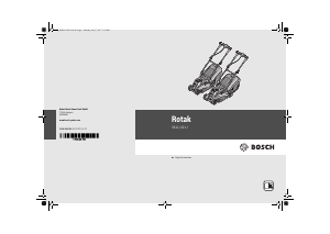 Manual Bosch Rotak 36 LI Lawn Mower