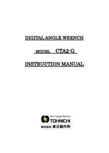 Handleiding Tohnichi CTA2-G Moersleutel