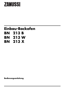 Bedienungsanleitung Zanussi BN213B Backofen