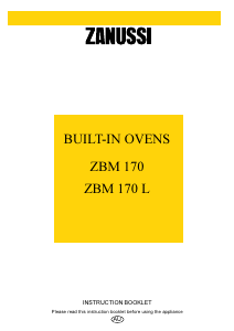 Handleiding Zanussi ZBM170X Oven