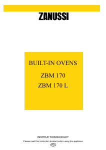 Bruksanvisning Zanussi ZBM170X Ugn