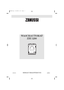 Bedienungsanleitung Zanussi ZBI 1200 Waschmaschine