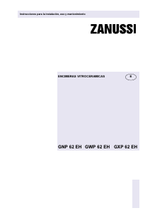 Manual de uso Zanussi GXP62EH Placa