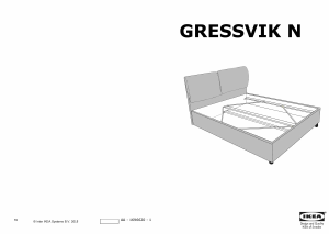 Bruksanvisning IKEA GRESSVIK Sängstomme