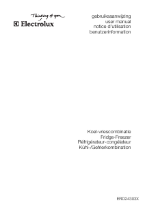 Mode d’emploi Electrolux ERD24303X Réfrigérateur combiné